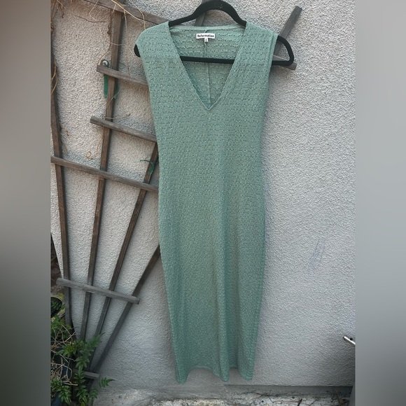 Reformation Palm Knit Dress in Teal - Picture 9 of 12